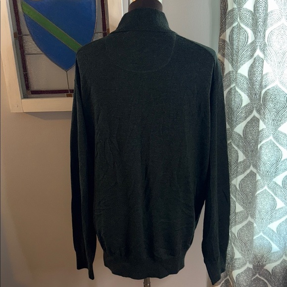 Orvis 100% Merino Wool Quarter Zip Sweater SZ Large - Picture 5 of 8